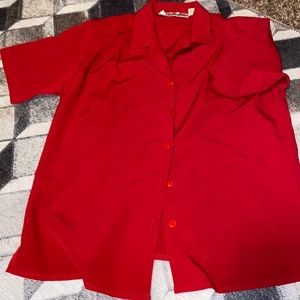 Women’s red polyester blouse
